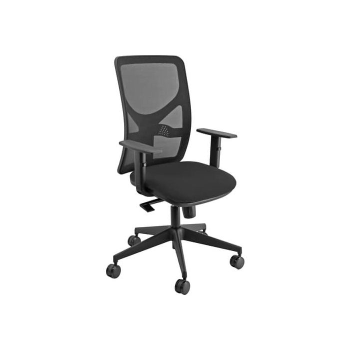 Sedia operativa girevole Unisit Pentagon Y10 PENA schienale in rete nero- rivest. Eco nero - con braccioli - PENA/BRF/EN/N main product photo