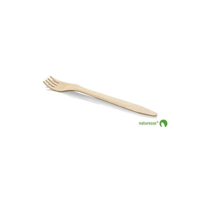 Forchette in legno monouso Scatolificio del Garda - Conf. 100 pezzi - 11969 main product photo