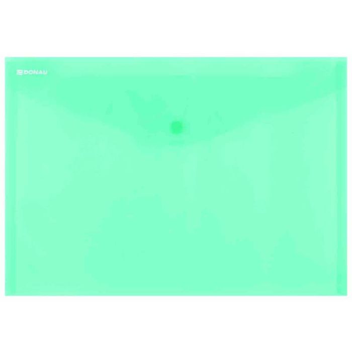Buste con bottone in PPL ecologico Donau formato A4 verde - conf. da 12 pz - 8544001PL-06 main product photo