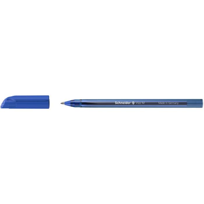 Penne a sfera con cappuccio Schneider VIZZ tratto M blu scuro - Conf. 50 pezzi - P102203 main product photo