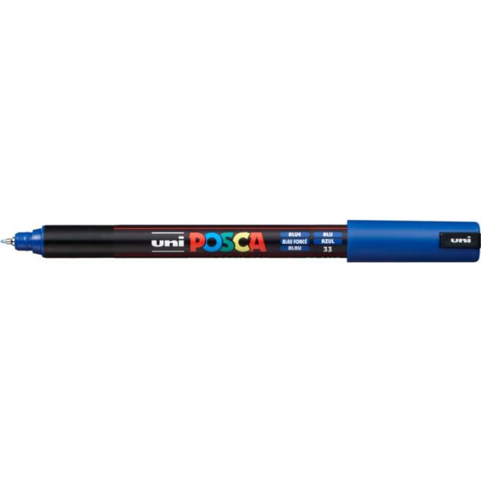 Marcatore a tempera POSCA Uni-Ball punta tonda 0,7 mm blu scuro M PC1MR B main product photo
