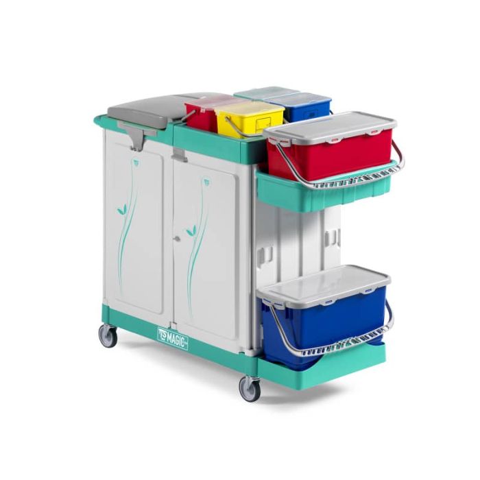 Carrello a 3 reparti con maniglia regolabile Magic System - 120x58x115 cm TTS 720 elegance - MS720E0C0A00 main product photo