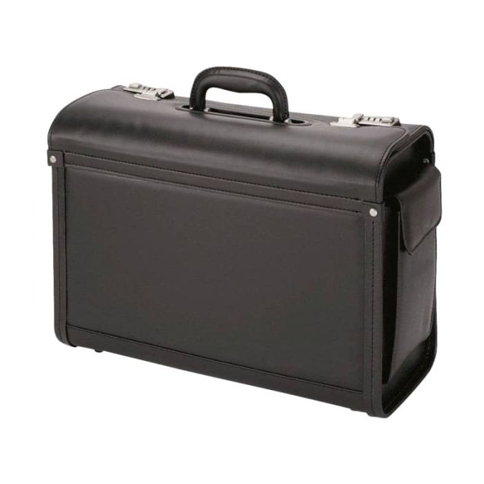 Borsa pilota Alassio GENOVA in ecopelle 45,5x20x34 cm nero 45028 main product photo