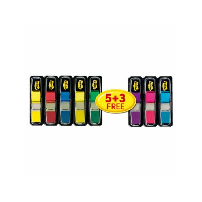 Post it index Mini 683 con dispenser Value pack 5+3 Post-it® assortiti 683-5+3 main product photo