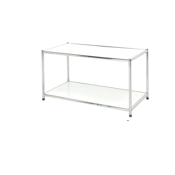 SERENA GROUP LIBRERIA 2 RIPIANI ACCIAIO/BIANCO 80x40cm - H40,5cm Easy System main product photo