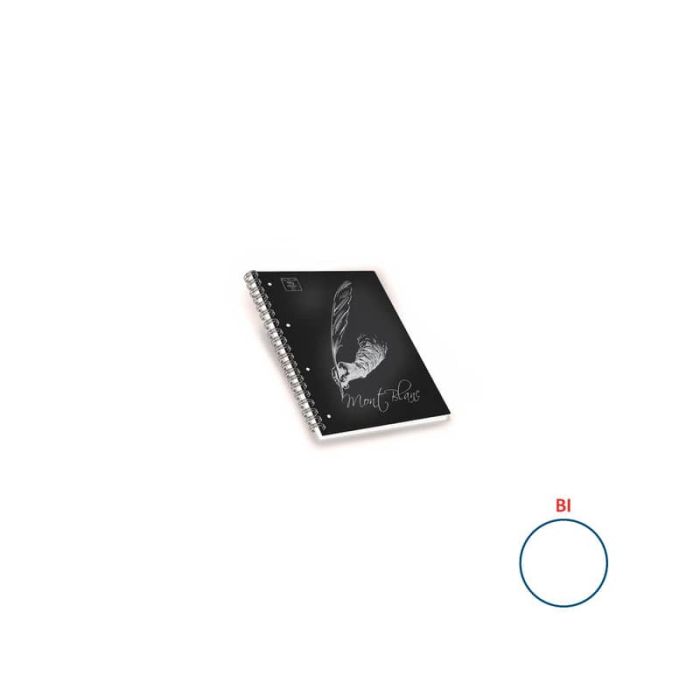 Quaderni spiralati Pigna Mont Blanc Soft Touch assortiti - foglio bianco - 100 ff - Conf. 5 pezzi - 0230688BI main product photo