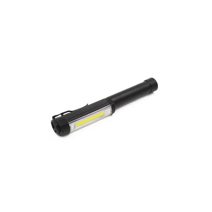 Torcia in alluminio da lavoro CalamitoNero Led con magnete e clip Luce quadra nero - EL034 main product photo