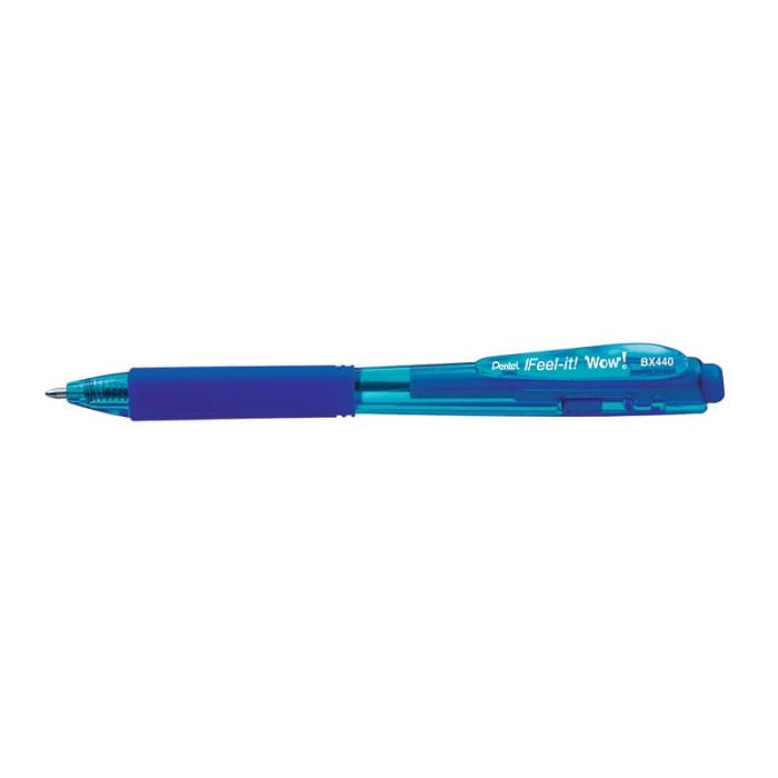 Penne a sfera a scatto Pentel Feel It Wow 1.0 mm blu BX440-CI main product photo