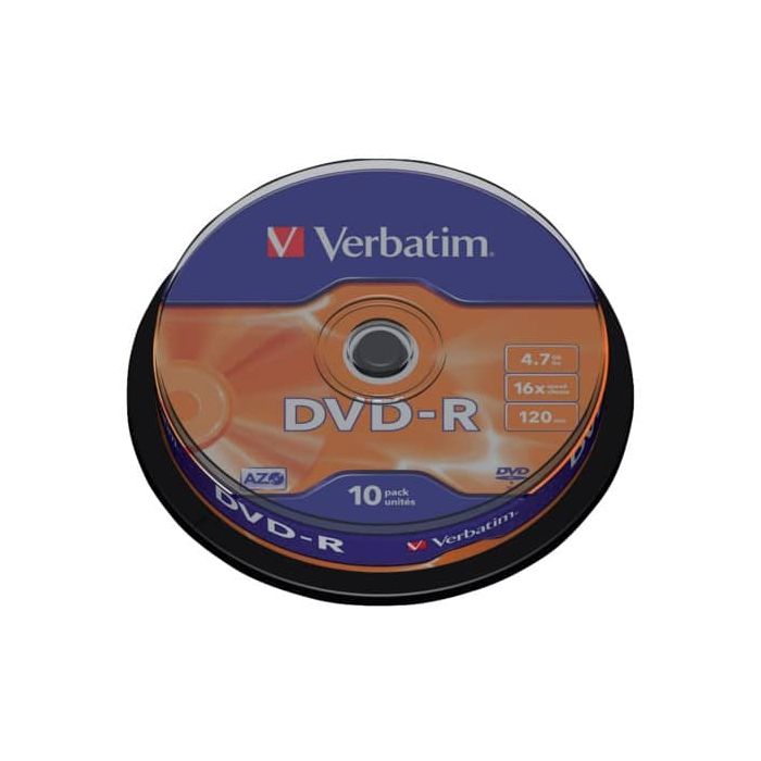 DVD-R Verbatim 16x 4.7 GB in confezione da 10 dvd - 43523 main product photo