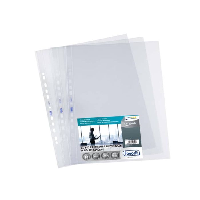 Buste trasp. a foratura universale FAVORIT L'Originale 30x42 cm conf. da 10 - 100460119 main product photo