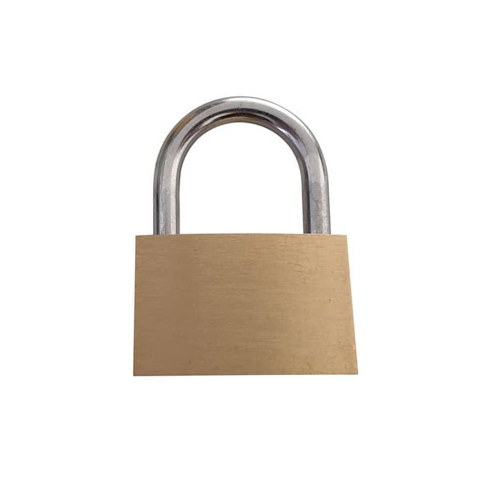 Lucchetto in acciaio con chiave in ottone Viso 25x40x9 mm oro CAD401SB main product photo