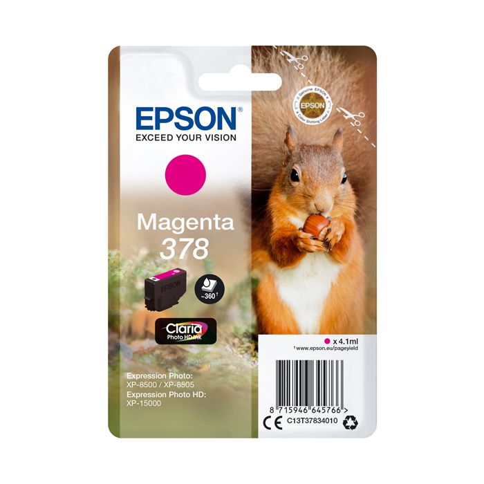EPSON Cartucce di inchiostro MAGENTA Inchiostri Claria Photo HD, 378 main product photo
