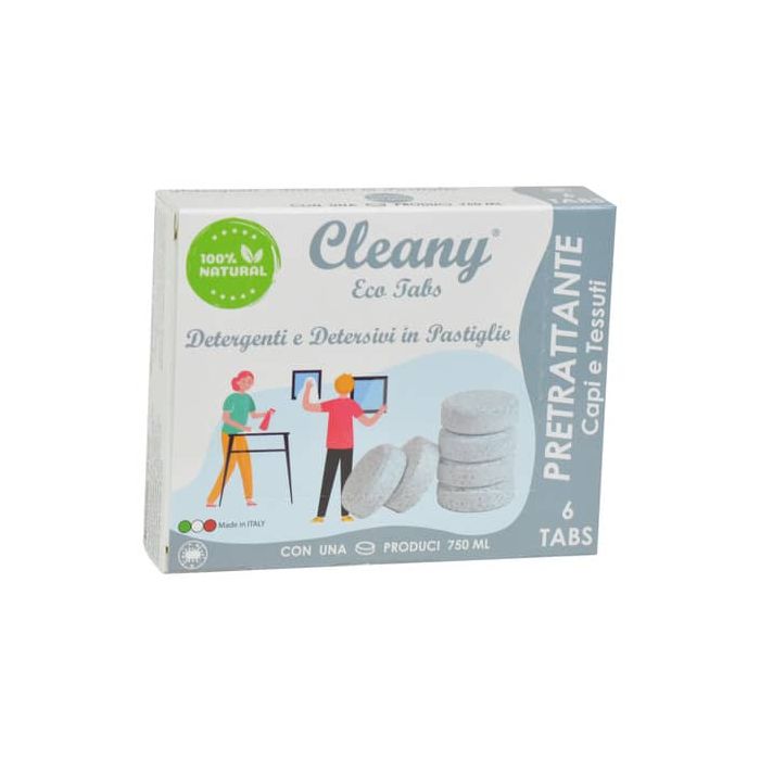 Pretrattante igienizzante capi e tessuti in pastiglie CLEANY Eco tabs neutro - conf. 6 pz - CLT700 main product photo