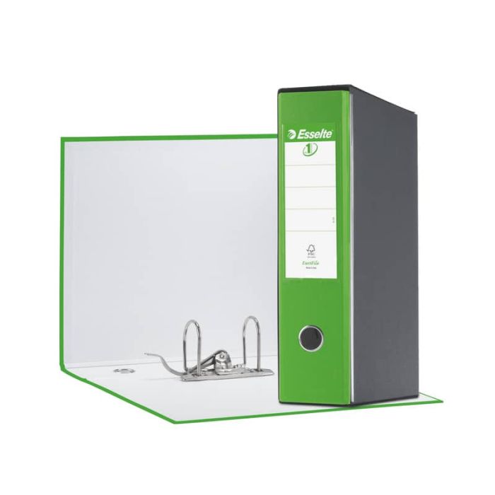 Registratore con custodia Esselte G55 Eurofile protocollo 29,5x35 cm - dorso 8 cm verde vivida - 390755940 main product photo