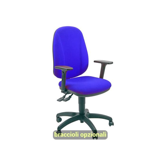 Sedia operativa girevole Unisit Giano GIGI Eco Smart rivestimento PPL blu - braccioli opzionali - GIGI/EB main product photo