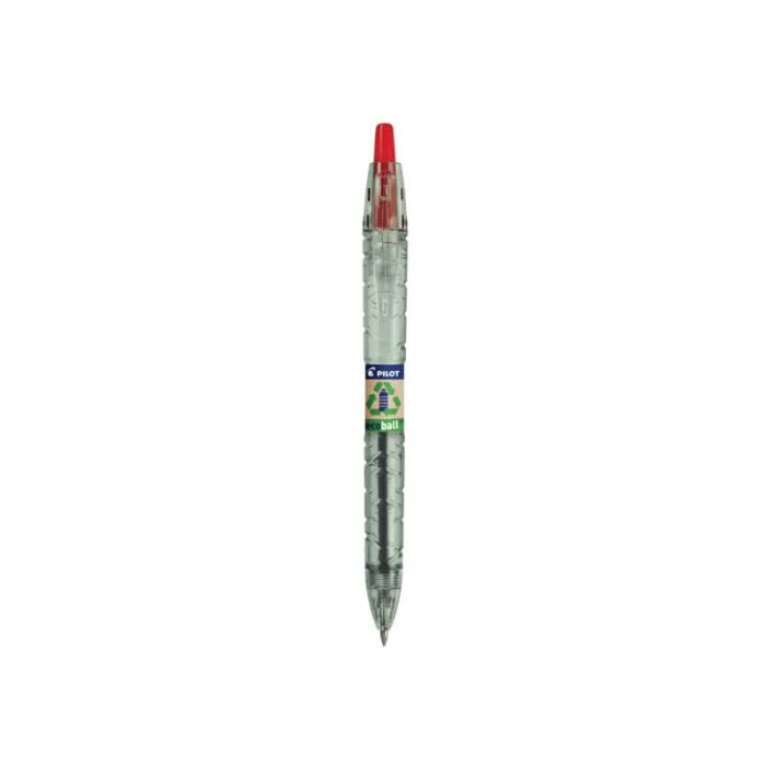 Penna a sfera a scatto Pilot ecoball B2P ricaricabile - punta 1 mm - inchiostro a base d'olio - rosso - 040178 main product photo