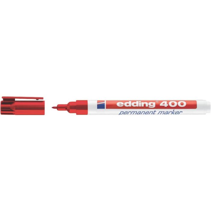 Marcatore permanente edding 400 punta conica 1 mm rosso 4-400002 main product photo