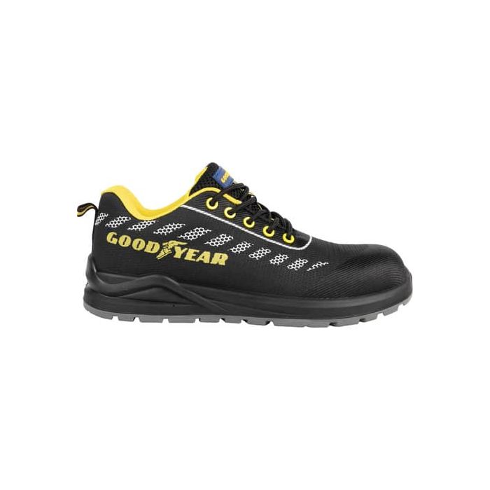 Scarpe antinfortunistiche in tessuto knit Goodyear GY STRIPE S1P nero-giallo TG.42 - 735342 main product photo