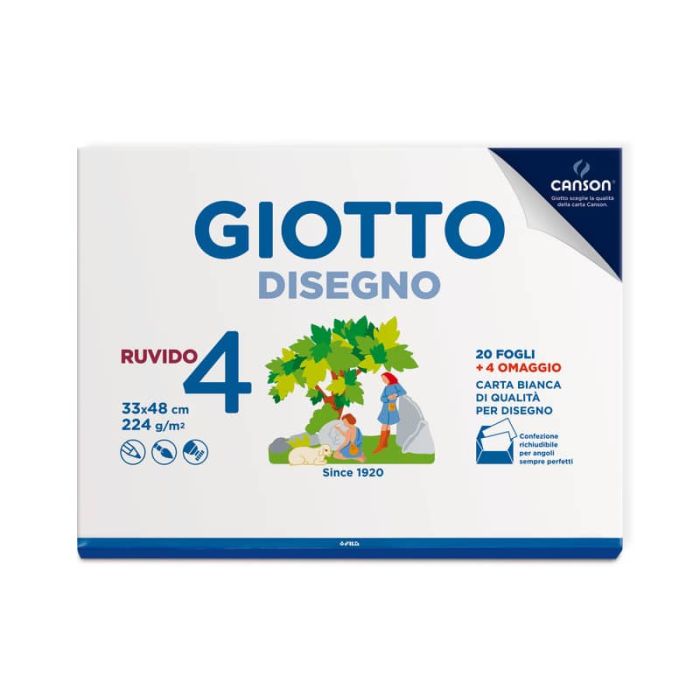 Album da disegno Giotto Disegno 4 224 g - 33x48 cm ruvido 24 fogli 583600 main product photo