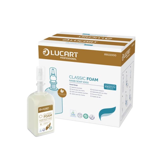 Ricarica sapone in schiuma Lucart Professional Classic Foam 6x1L per dispenser Identity Soap - 89111000 main product photo
