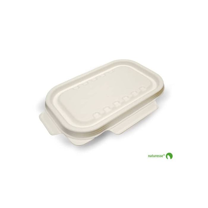 Coperchio richiudibile in cellulosa per vaschetta asporto 500ml Scatolificio del Garda Bianco conf. 125 pezzi - 3462 main product photo