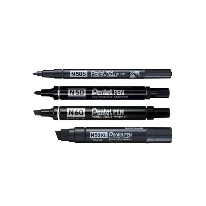 Marcatore permanente Pentel Pen N50S punta conica 3.8 mm nero N50S-A main product photo