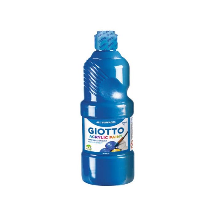 Tempera a base acrilica GIOTTO Acrylic Paint flacone 500 ml cyan 53371500 main product photo