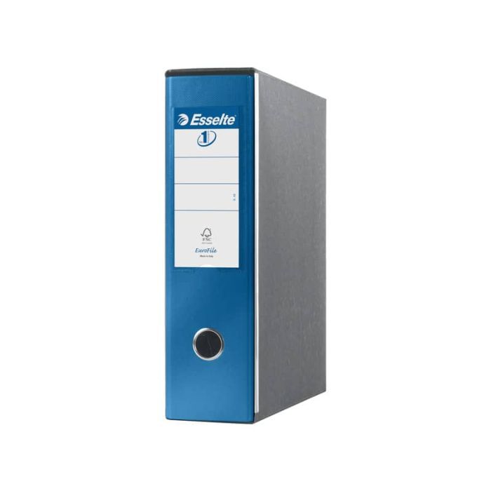 Registratori con custodia Esselte G53 EUROFILE commerciale D8 cartone rivestito PP blu metallizz. - 390753960 main product photo