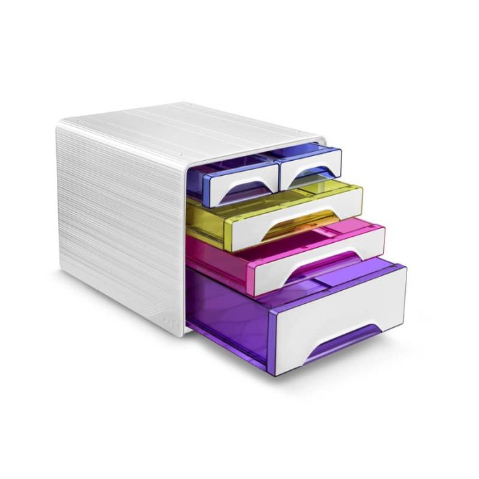 Cassettiera da scrivania CEP Smoove 360x288x271 mm bianco 5 cassetti misti 1072130931 main product photo
