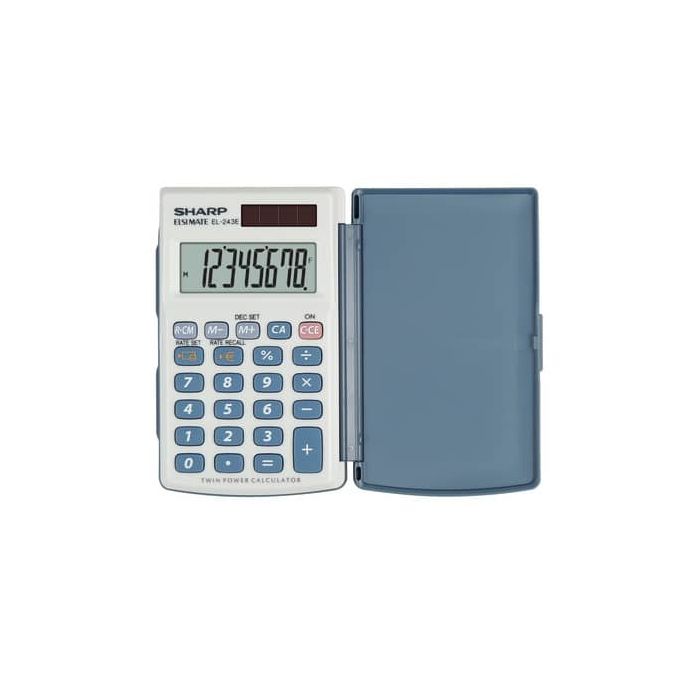Calcolatrice tascabile a doppia alimentazione SHARP con display a 8 cifre - SH-EL243EB main product photo