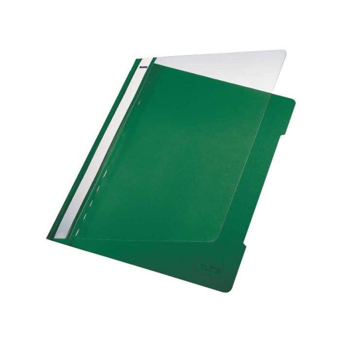 Cartellina ad aghi con clip Leitz in PVC A4 verde 41910055 main product photo