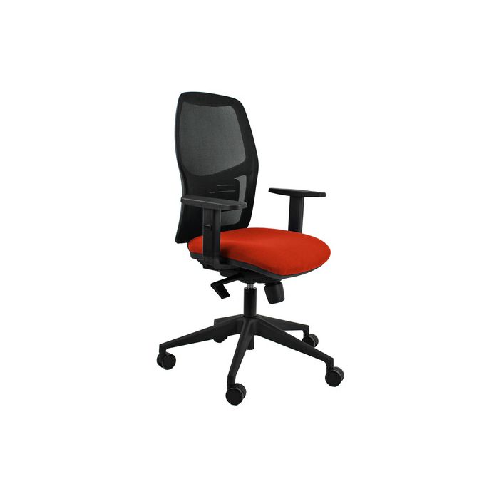 Seduta operativa con schienale in rete con braccioli Unisit Q3 rivest. ignifugo rosso - HUQ3/BRF/IR main product photo
