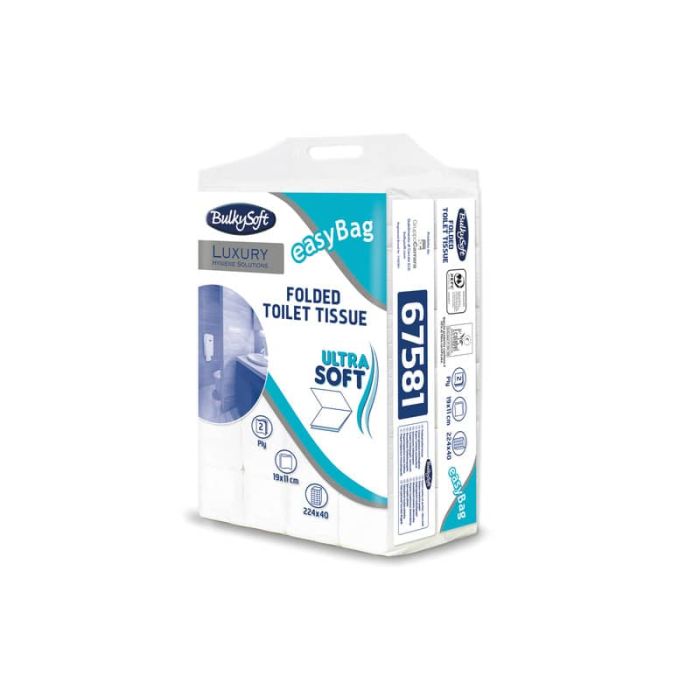 Carta igienica intercalata Bulkysoft Excellence Easy Bag conf. 40x224 fogli 190x110 mm - 67581.E21 main product photo