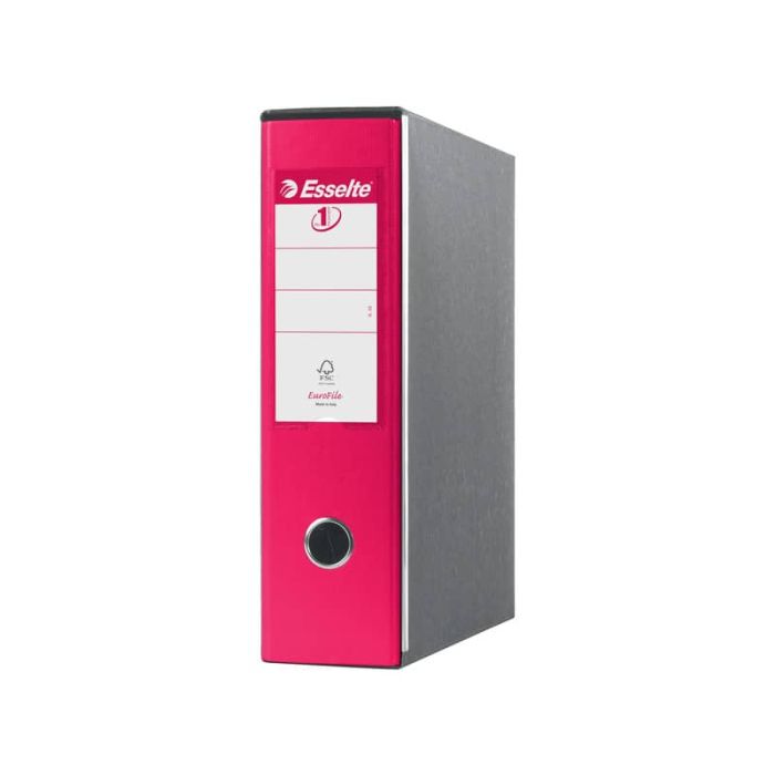 Registratori con custodia Esselte G53 EUROFILE commerciale D8 cartone rivestito in PP fucsia - 390753900 main product photo