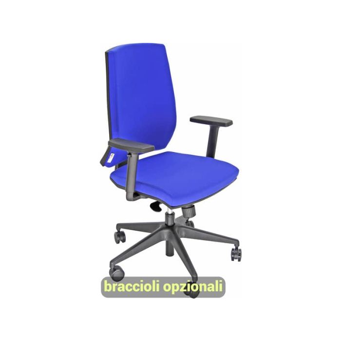 Sedia operativa girevole Unisit Larissa LR1SE - rivestimento Eco blu - LR1SE/EB main product photo