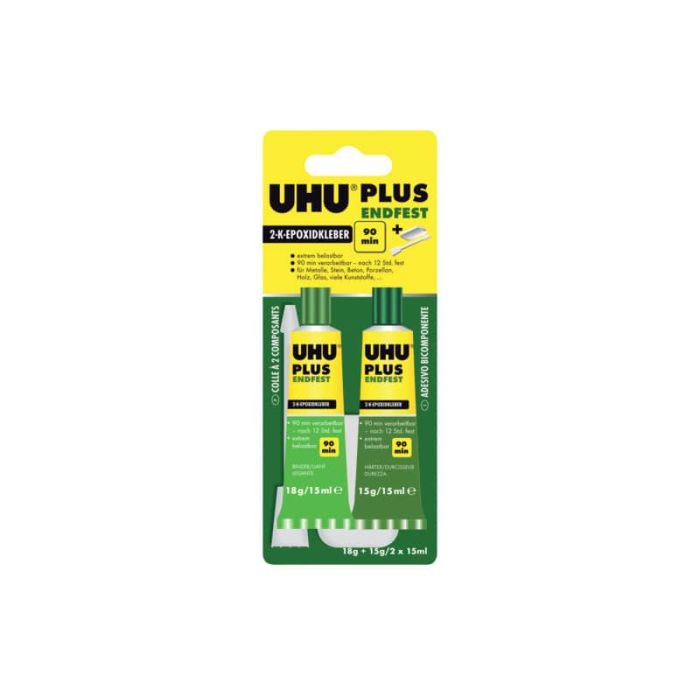 Colla bicomponente Uhu Plus Endfest 90MIN 2x15 ml D9249 main product photo