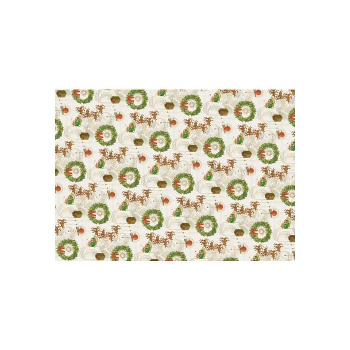 Carta regalo natalizia a fogli estesi Biembi Premium ''Babbo con slitta'' - conf. 2 pz - 70x100 cm - BCV502611 main product photo