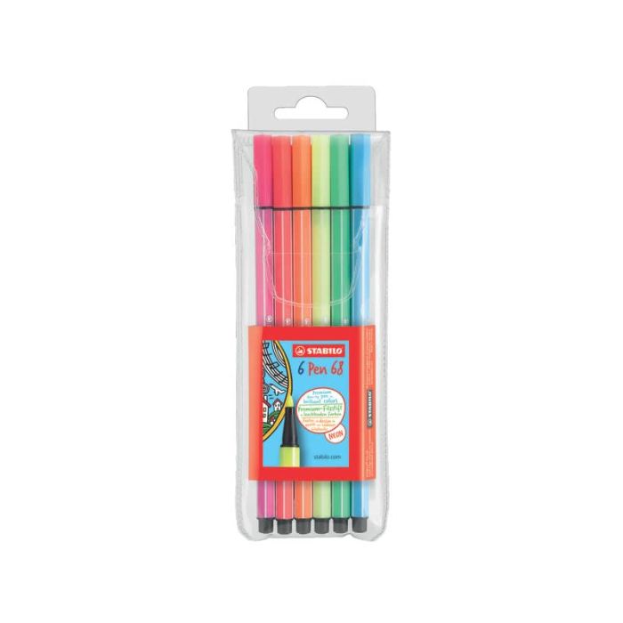 Pennarelli Stabilo Pen 68 1 mm assortiti Conf. 6 pezzi - 6806-1 main product photo