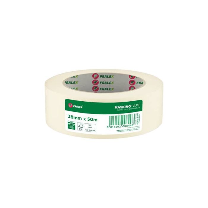 Nastro per mascheratura Fralex in carta colore avorio 38 mm x 50 m 60SF060050WP1593P main product photo