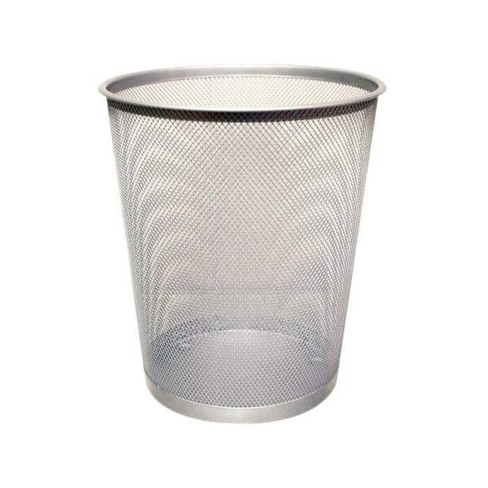 Cestino in metallo Q-Connect 19 l h 34,5 cm x diametro 29,5 cm argento KF00849 main product photo