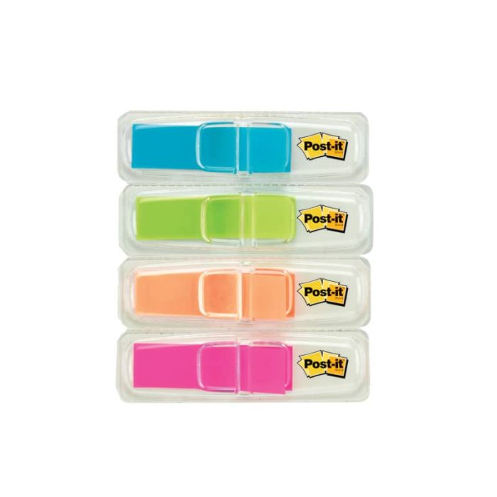 Segnapagina removibili Post-it Index Mini con dispenser turchese, arancio, lime, rosa 4 conf. da 35 - 683-4ABXEU main product photo
