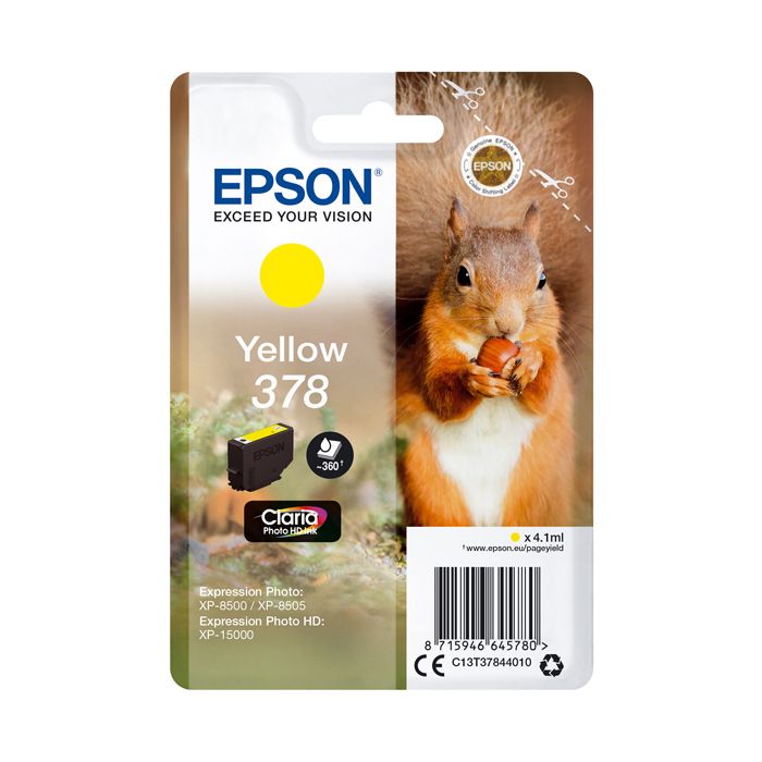 EPSON Cartucce di inchiostro GIALLO Inchiostri Claria Photo HD, 378 main product photo