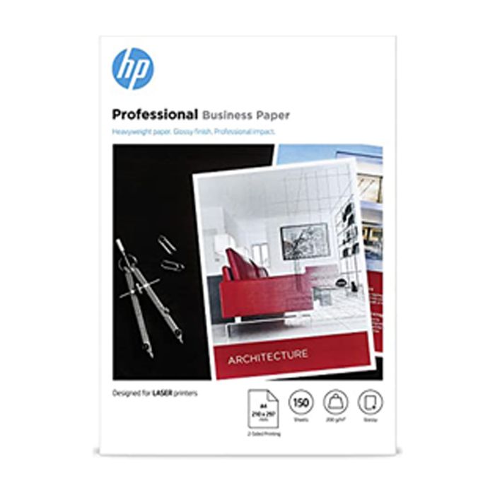 Hp - Confezione da 150 fogli carta originale fotografica lucida professionale per stampe laser A4 - 7MV83A main product photo