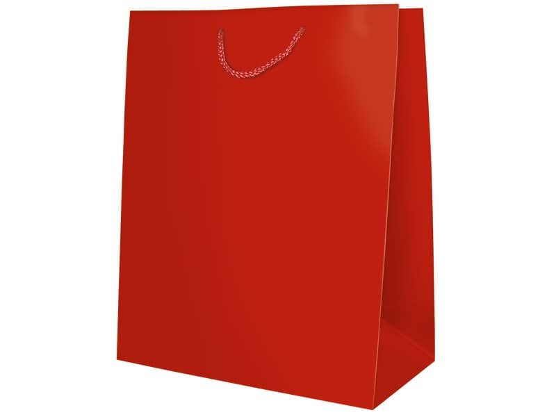 Sacchetti da regalo rosso opaco Biembi misura XL - 33x46x13 cm