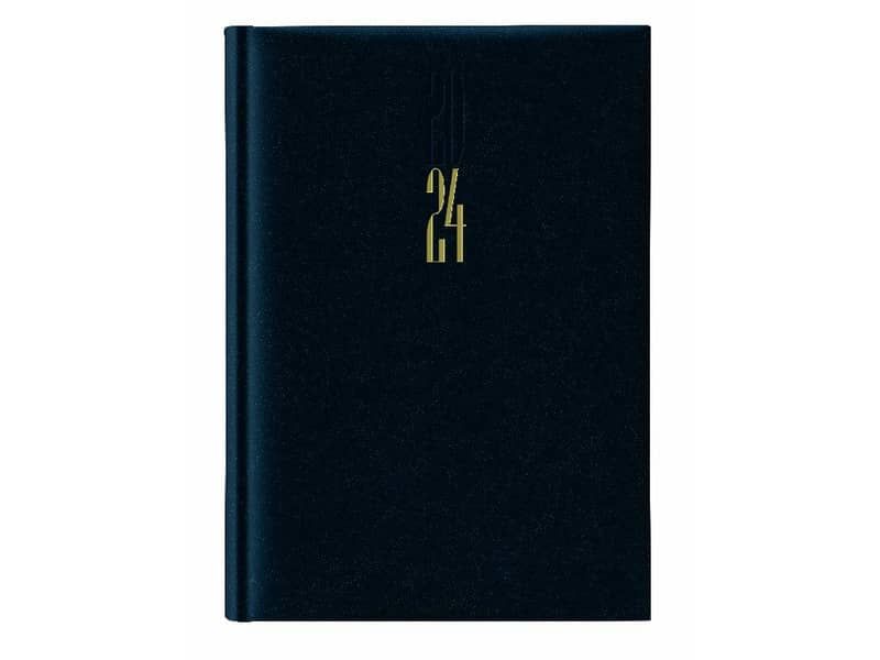 Agenda 2024 Giornaliera 14,5x20,5 cm Q-Connect Madrid blu 628BSPEC