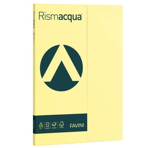 Carta colorata Favini Rismacqua colori tenui 200 g/m² A4 giallo chiaro 07 -  Risma 50 fogli - A692544 a soli 7 € su