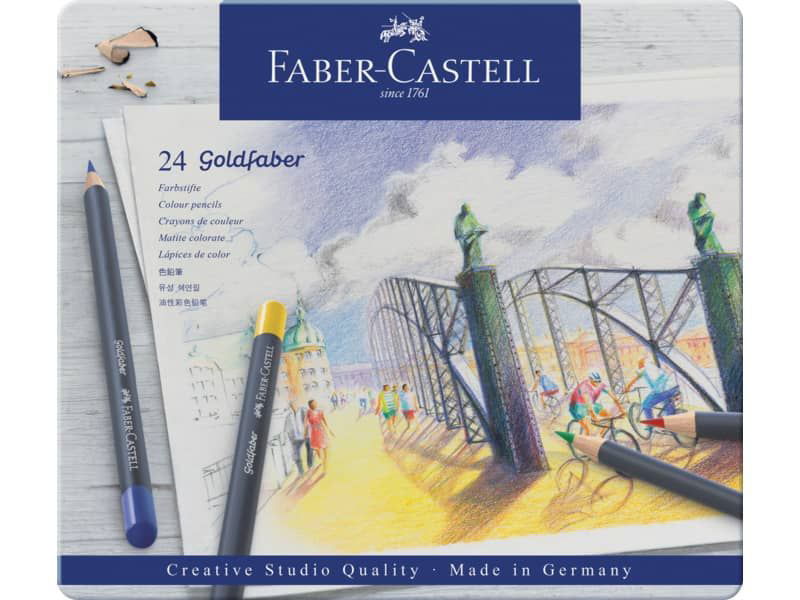 Matite colorate permanenti Goldfaber Faber-Castell 24 colori Con. 24 pezzi  -114724 a soli 29.28 € su