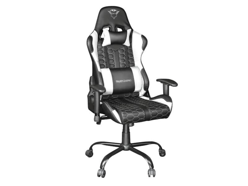 Poltrona da gaming Trust Resto Chair GXT 708W nero con finiture bianche  24434 a soli 333.6 € su