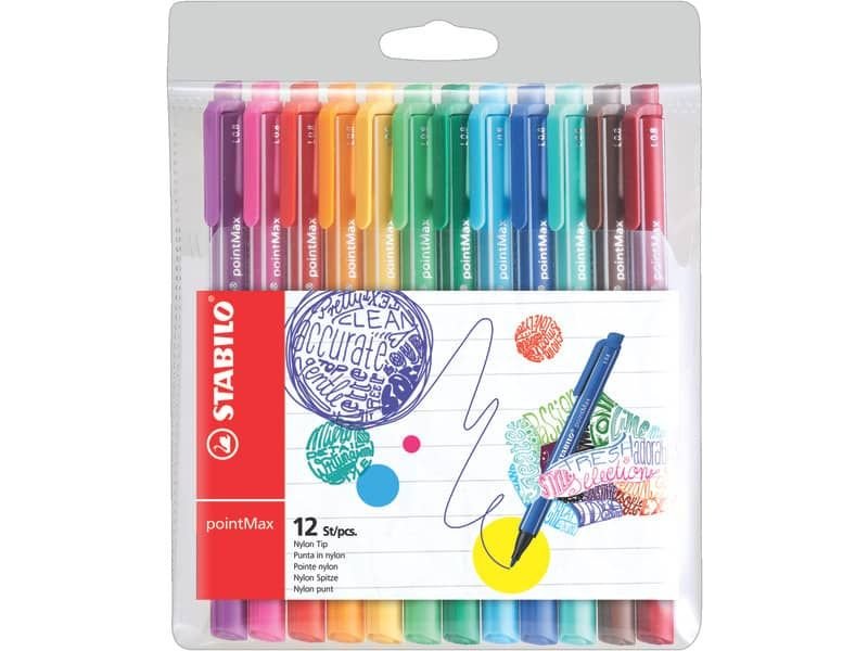 Astuccio 8 penne colorate Stabilo Pointmax Pastel: Pennarelli di Stabilo