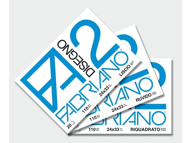 Album da disegno Fabriano F2 a 4 angoli 110 g/m² 20 24x33 cm ff